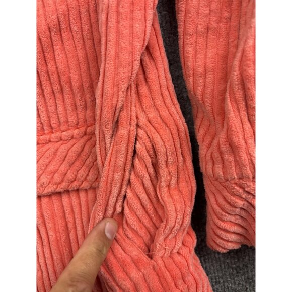 Mod-O-Doc Jacket Womens 2 Coral Pink Corduroy Button Front Pockets Casual Cozy - Picture 7 of 8